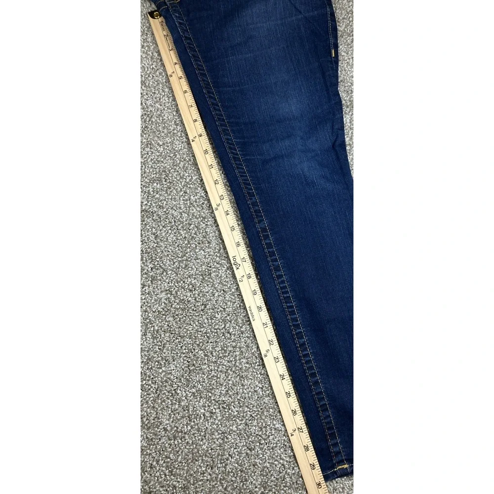 True Religion Serena Skinny Jeans Size 32 USA Made Dark Wash Stretch Fits 33x30
